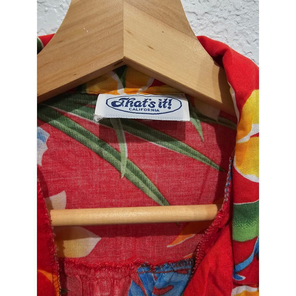 Thats it California red Hawaiian birds of paradise shirt sz small - Picture 2 of 4